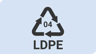 Nádoby a sáčky na tříděný odpad pro recyklaci dpe