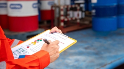 HSE inspection of hazardous chemical storage in COSHH cabinets