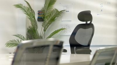 Ergo-Tek Mesh Executive Office Chair in a meeting room