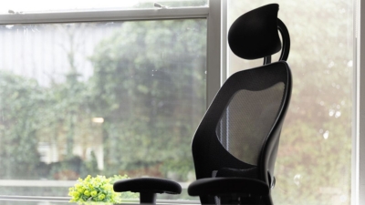 Ergo-Tek Mesh Executive Office Chair by the meeting room window