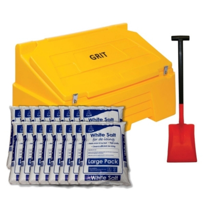 Bulk-buy winter grit bundle with a grit bin, de-icing salt and shovel